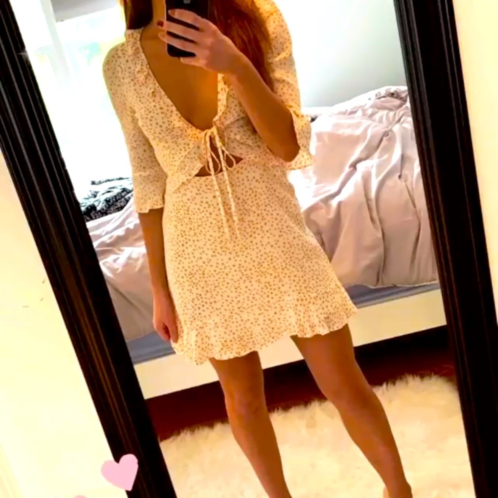 For Love & Lemons Tie Front Dress